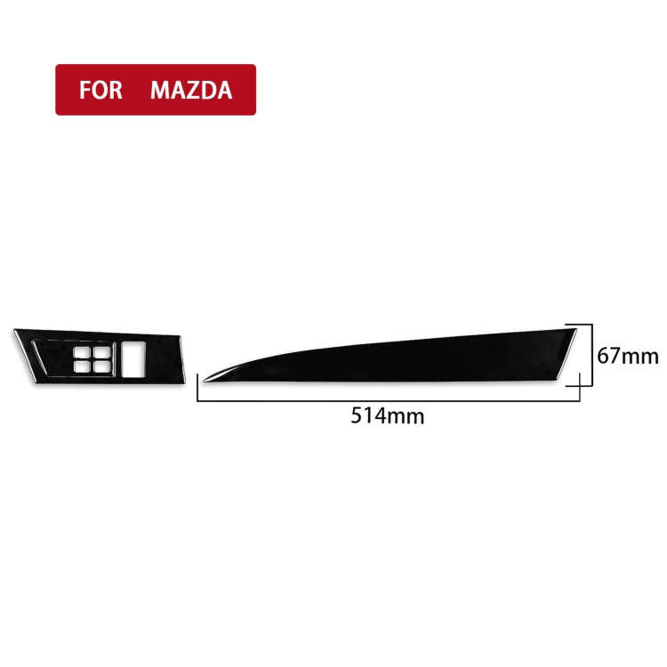 For Mazda 3 Axela 2010-2013 3 in 1 Car Both sides of Instrument Set Decorative Sticker, Left Drive