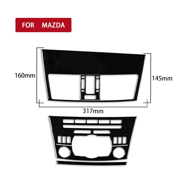 For Mazda 3 Axela 2010-2013 4 in 1 Car Central Control Radio Set A Decorative Sticker, Left Drive