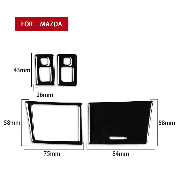 For Mazda 3 Axela 2010-2013 Car Seat Heating Button Set Decorative Sticker, Left and Right Drive ...