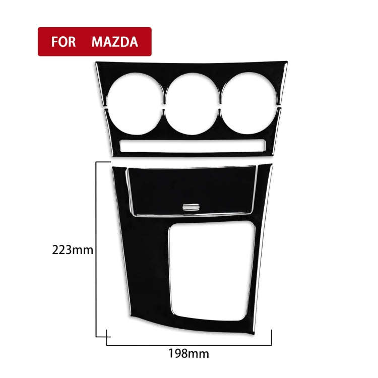 For Mazda 3 Axela 2010-2013 4 in 1 Car AC Gear Frame Set A Decorative Sticker, Right Drive