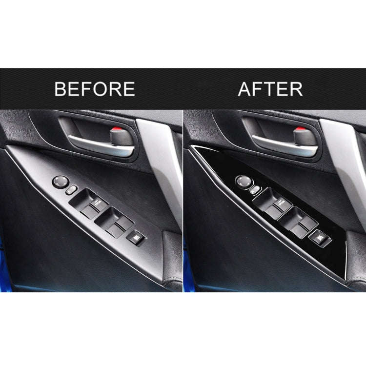 For Mazda 3 Axela 2010-2013 4 in 1 Car Window Lift Panel Decorative Sticker, Right Drive