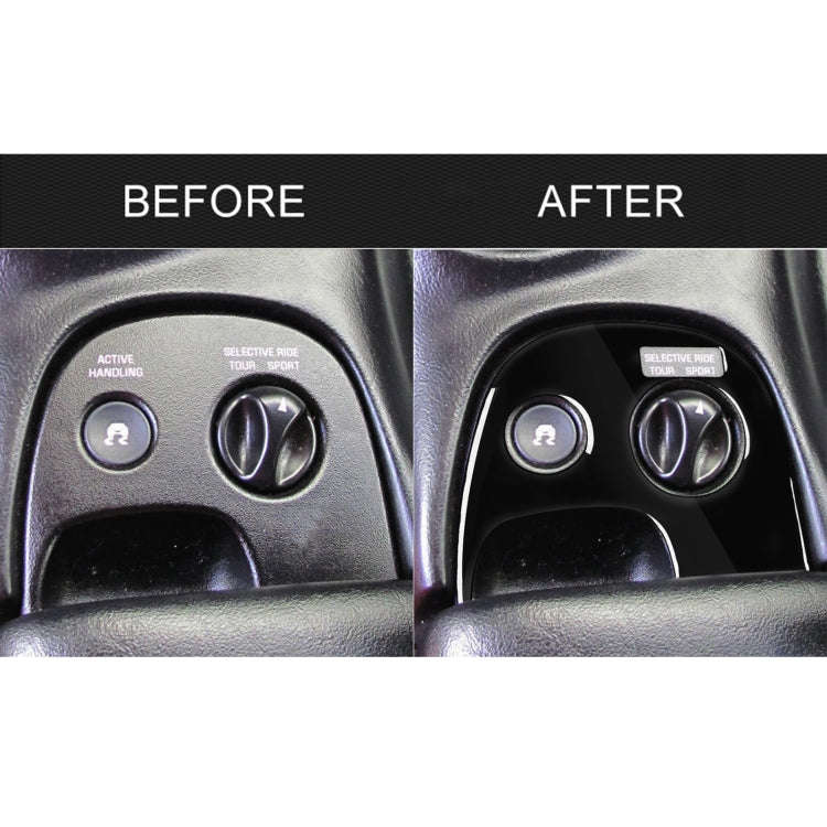 For Chevrolet Corvette C5 1998-1999 Car Lower Console A with Traction Control Decorative Sticker,...