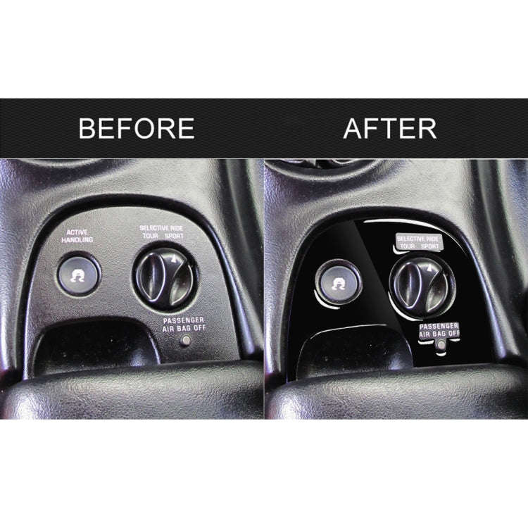 For Chevrolet Corvette C5 2000-2004 Car Lower Console B with Traction Control Decorative Sticker,...