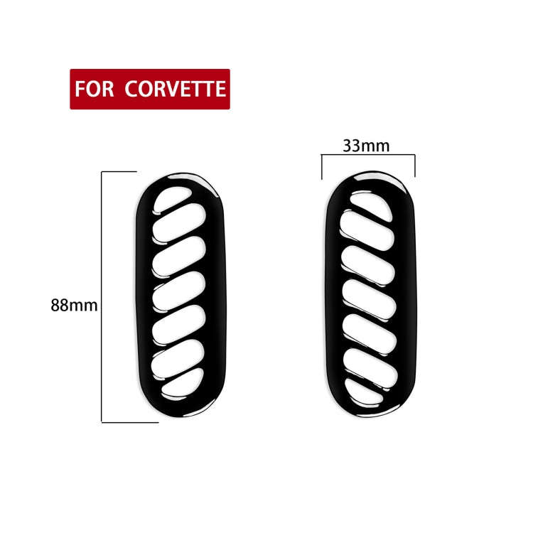 For Chevrolet Corvette C5 1998-2004 Car Side Door A-pillar Air Outlet Ring Decorative Sticker, Le...