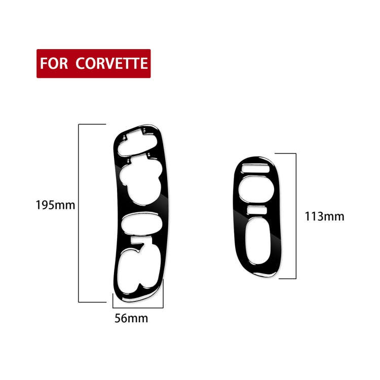 For Chevrolet Corvette C5 1998-2004 2 in 1 Car Door Control Panel with Memory Seat Decorative Sti...