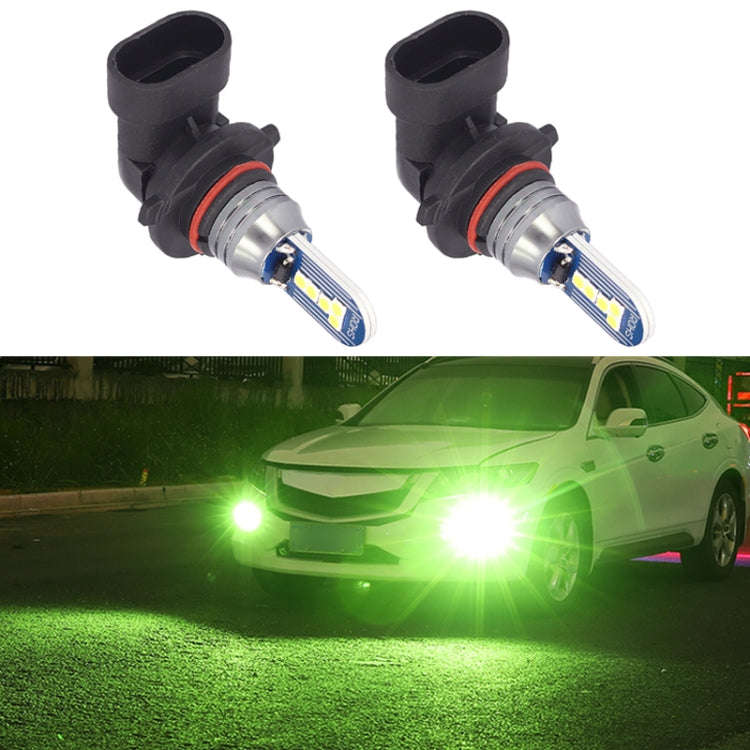 1 Pair 9006 DC12V 7.8W Car LED Fog Light (Lime Green)