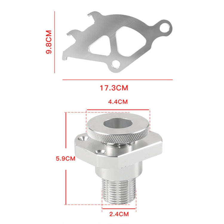 For Ford Mustang 1996-2004 Car Cable Firewall Regulator Clutch Quadrant Kit(Silver)
