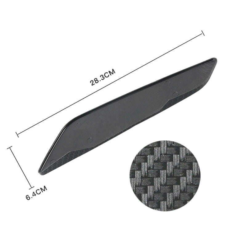 Car ABS Fender Decorative Sticker for BMW 5 Series 525Li 530Li, Carbon Fiber Texture