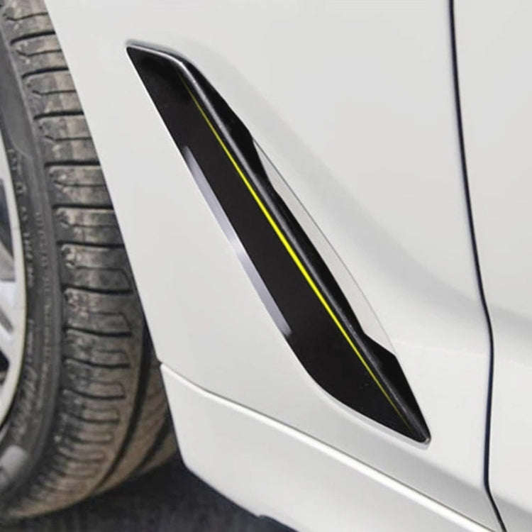 Car ABS Fender Decorative Sticker for BMW 5 Series 525Li 530Li, Carbon Fiber Texture