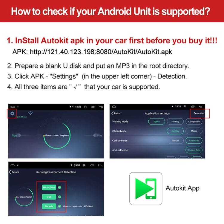 Car Navigation for Android / Apple Carplay Wireless Bluetooth Module Auto Smart Phone USB Carplay...