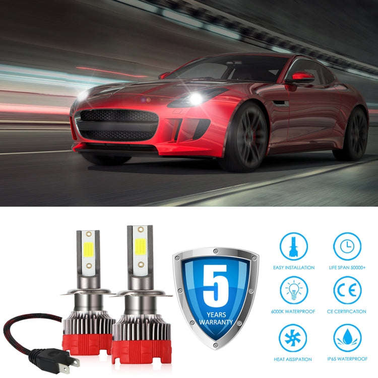 2 PCS EV18 H7 DC9-30V 20W 6000K 2500LM Car LED Headlight Lamps