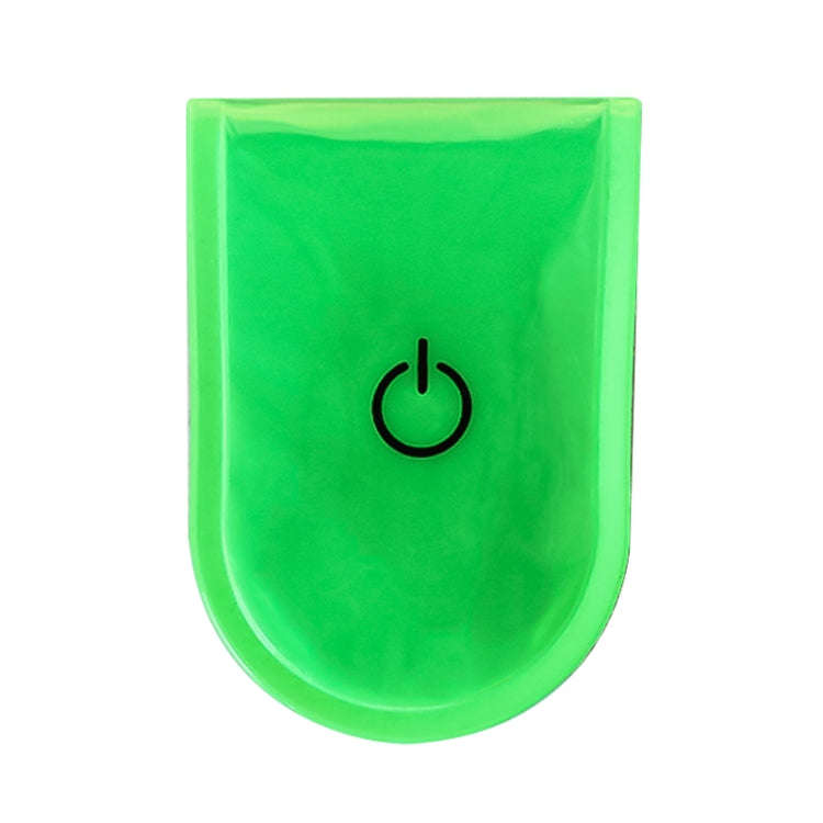 2 PCS Outdoor Night Running Safety Warning Light LED Illuminated Magnet Clip Light (Green)