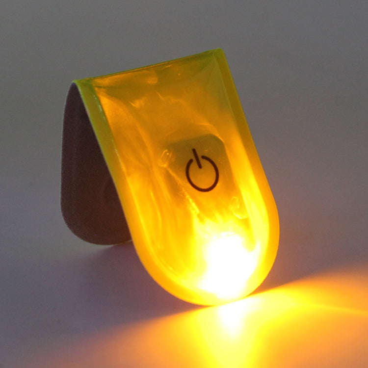2 PCS Outdoor Night Running Safety Warning Light LED Illuminated Magnet Clip Light (Yellow)