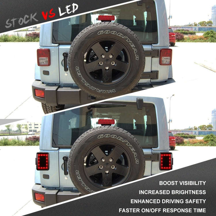 2 PCS Car Angel Eye Reversing Lights / Turn Light / Tail Light  for US Version Jeep Wrangler JK 2...