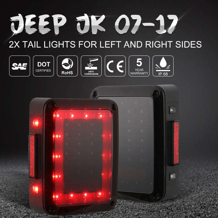 2 PCS Car Angel Eye Reversing Lights / Turn Light / Tail Light  for US Version Jeep Wrangler JK 2...