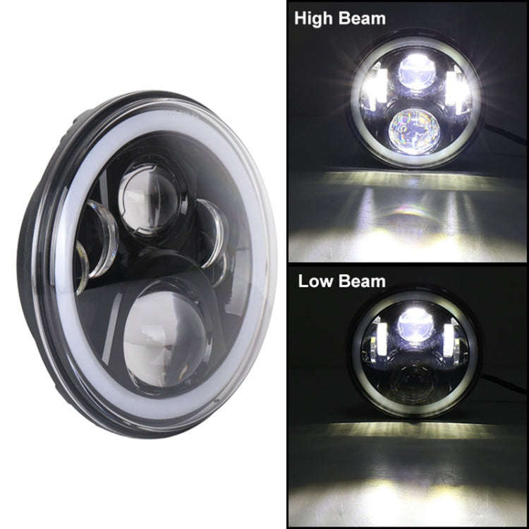 2 PCS 7 inch DC12V 6000K-6500K 50W Car LED Headlight Lamp Beads for Jeep Wrangler / Harley, Suppo...