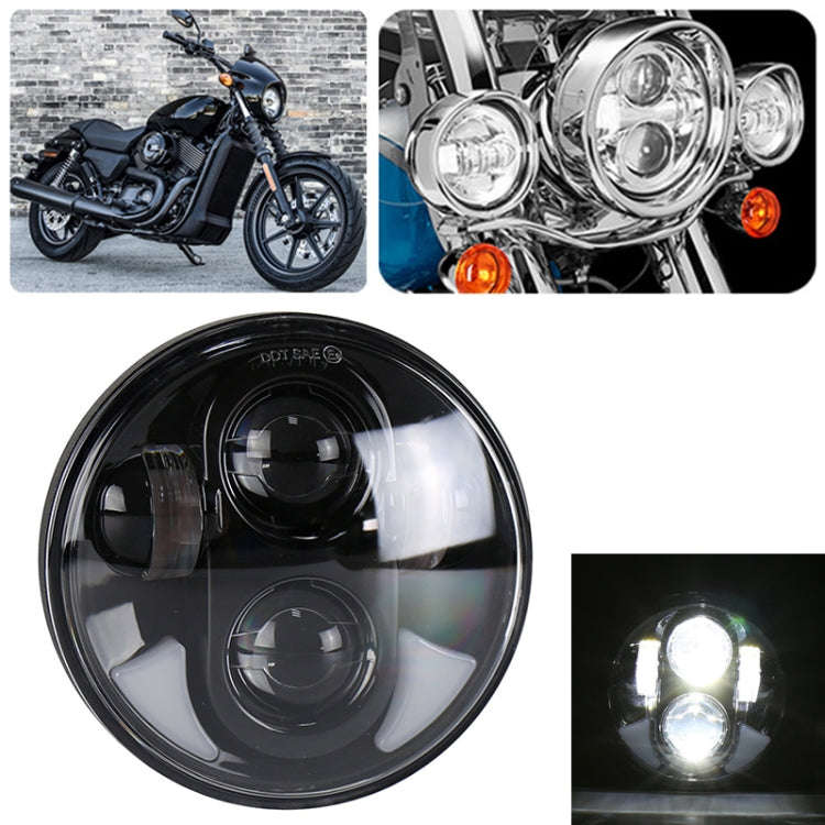 5.75 inch DC12V 6000K-6500K 40W Car LED Headlight for Harley (Black)