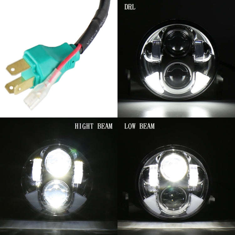 5.75 inch DC12V 6000K-6500K 40W Car LED Headlight for Harley (Black)