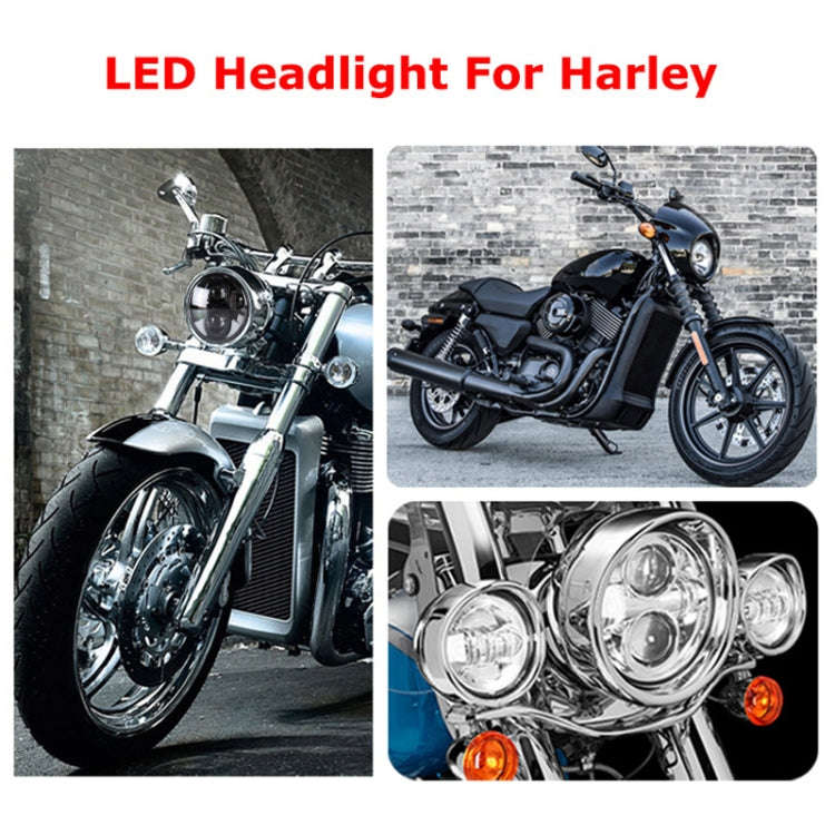 5.75 inch DC12V 6000K-6500K 40W Car LED Headlight for Harley (Black)