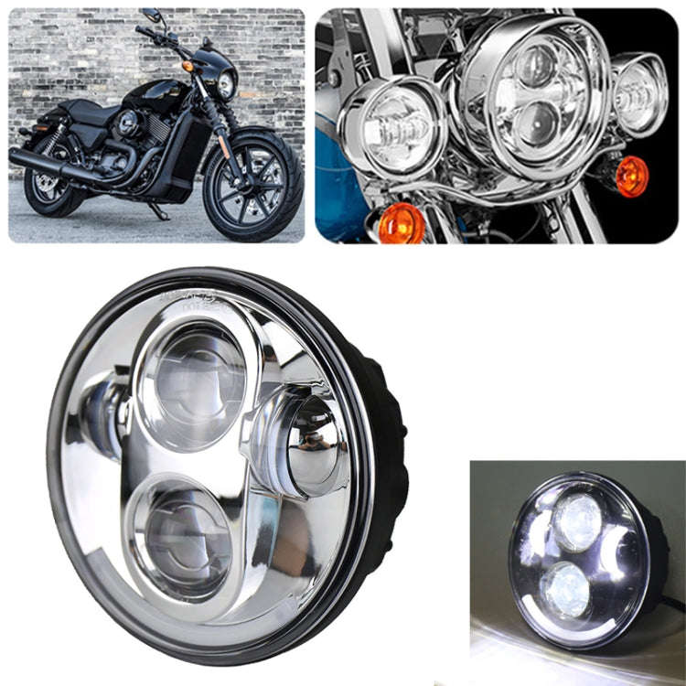 5.75 inch DC12V 6000K-6500K 40W Car LED Headlight for Harley (Silver)