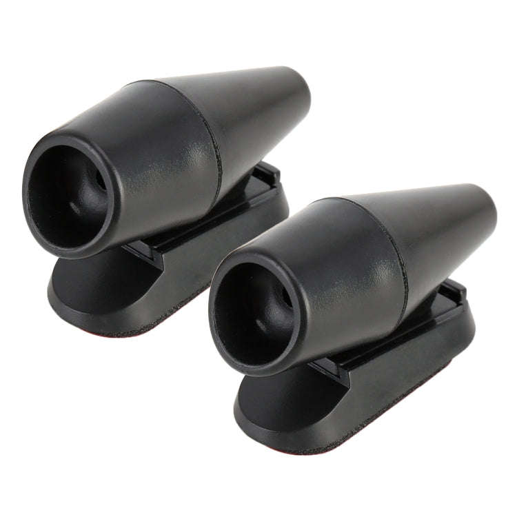 Pair Car ABS Deer Alert Sound Alarm Ultrasonic Wind Power Animal Repeller(Black)