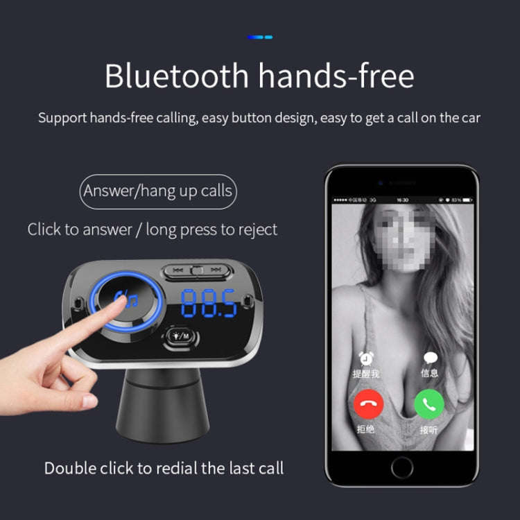 BC49BQ Car Digital Radio Receiver Bluetooth MP3 Player FM Transmitter Voice Assistant QC3.0 Quick...
