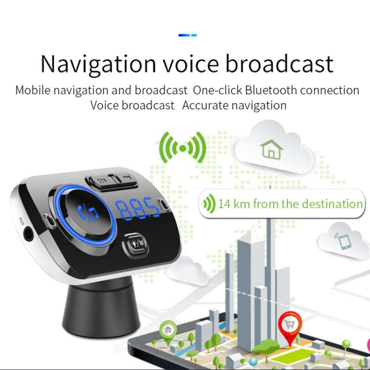 BC49BQ Car Digital Radio Receiver Bluetooth MP3 Player FM Transmitter Voice Assistant QC3.0 Quick...