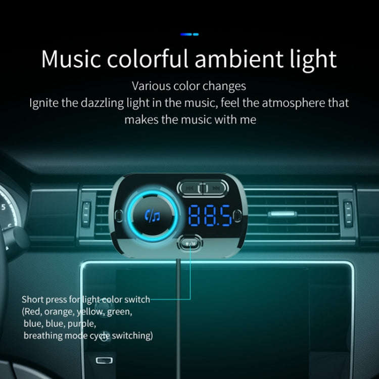 BC49BQ Car Digital Radio Receiver Bluetooth MP3 Player FM Transmitter Voice Assistant QC3.0 Quick...