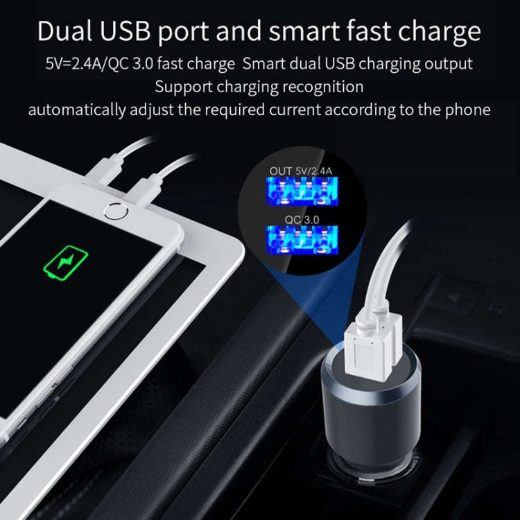 BC49BQ Car Digital Radio Receiver Bluetooth MP3 Player FM Transmitter Voice Assistant QC3.0 Quick...