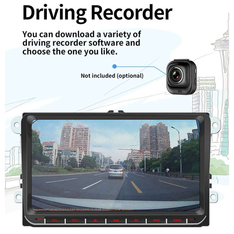 9093 Car HD 9 inch Radio Receiver MP5 Player for Volkswagen, Support FM & Bluetooth & TF Card & G...