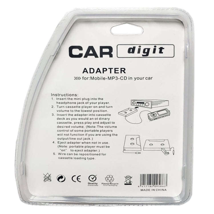 3.5mm Jack Car Cassette Player Tape Adapter Cassette MP3 Player Converter, Cable Length: 1.1m