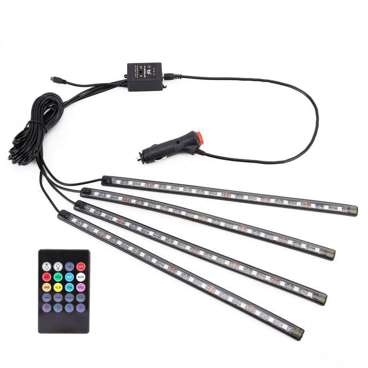 4 in 1 Universal Car Cigarette Lighter Colorful Acoustic LED Atmosphere Lights Colorful Lighting ...