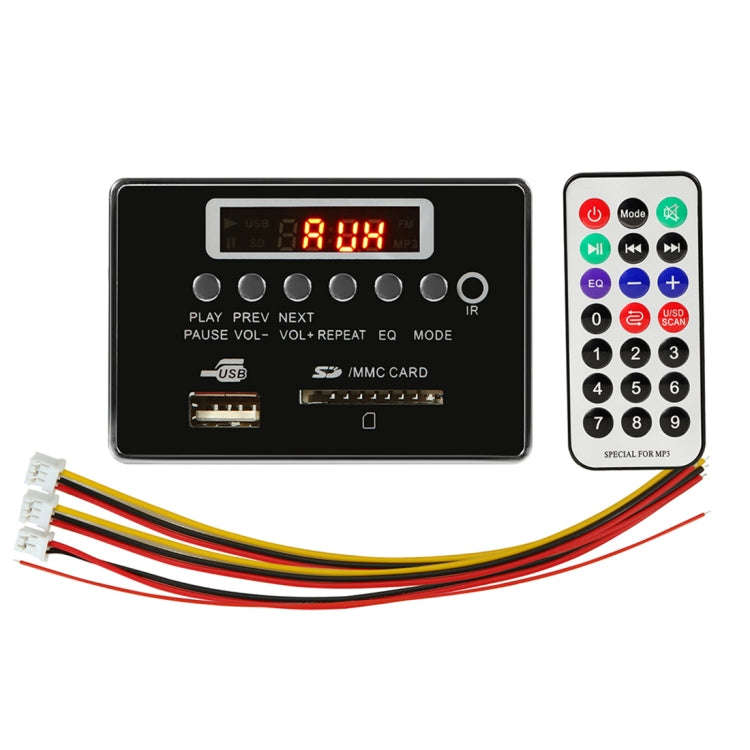 Car 5V Audio MP3 Player Decoder Board FM Radio SD Card USB AUX, with Bluetooth / Remote Control(B...
