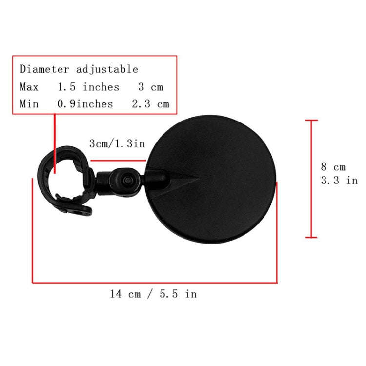 Universal 360 Rotate Adjustable Bicycle Rearview Handlebar Wide-angle Convex Mirror Cycling Rear ...