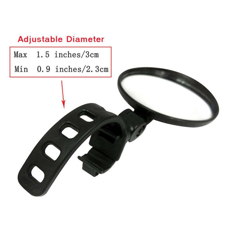 Universal 360 Rotate Adjustable Bicycle Rearview Handlebar Wide-angle Convex Mirror Cycling Rear ...