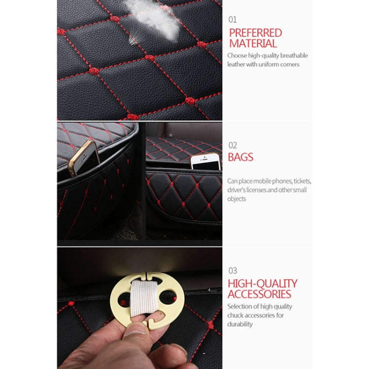 Car Seat Cushion Universal Simple Seat Cover Anti-slip Mat Auto Accessories (Black Red)