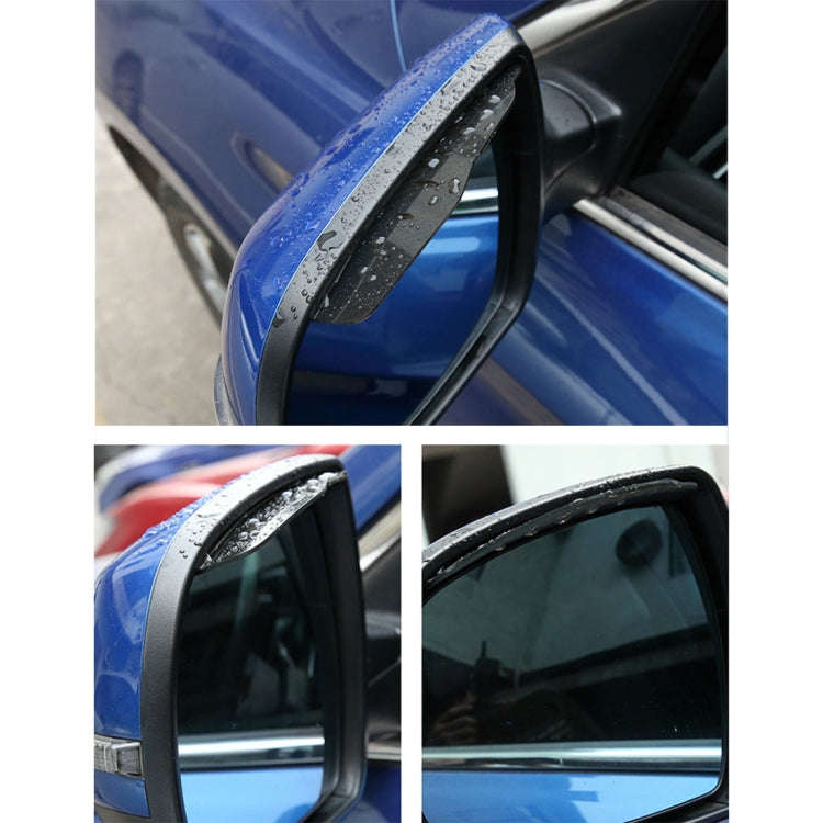 1 Pair 3R-2156 Universal Car Rearview Mirror Rain Blades Mirror Eyebrow Rain Cover (Black)