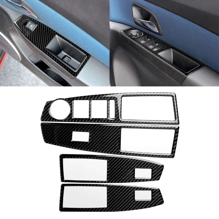 Car Carbon Fiber Window Lift Switch Panel Decorative Sticker for Chevrolet Cruze 2009-2015, Right...