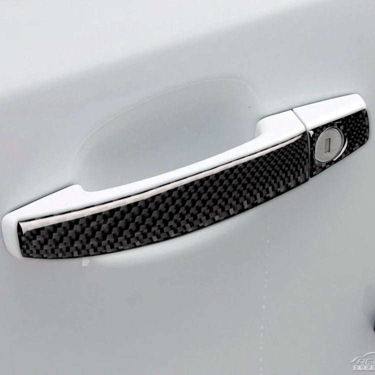 Car Carbon Fiber Door Handle Decorative Sticker for Chevrolet Cruze 2009-2015, Left and Right Dri...