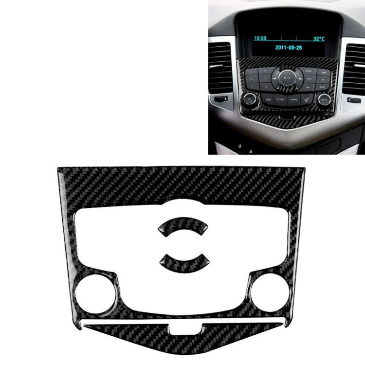 Car Carbon Fiber CD Panel Decorative Sticker for Chevrolet Cruze 2009-2015, Left and Right Drive ...
