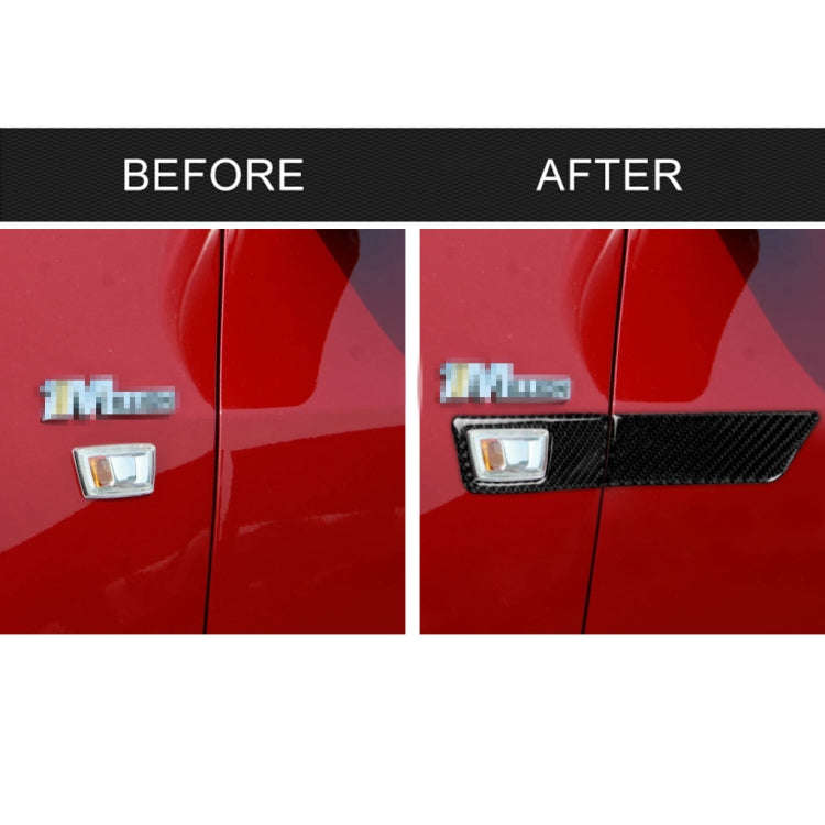 4 in 1 Car Carbon Fiber Turn Light Panel Decorative Sticker for Chevrolet Cruze 2009-2015, Left a...