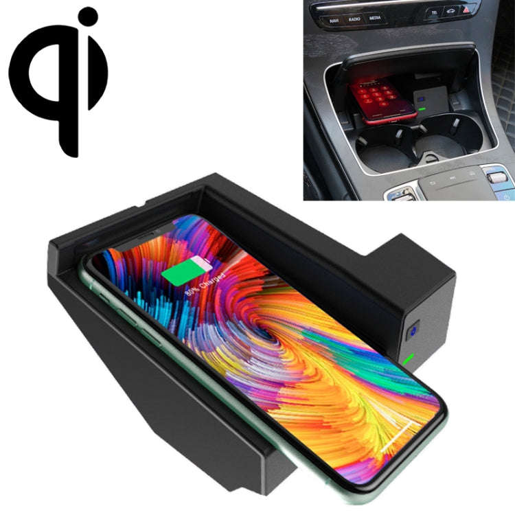 Car Qi Standard Wireless Charger 10W Quick Charging for 2015-2020 Mercedes-Benz C Class / GLC, Le...