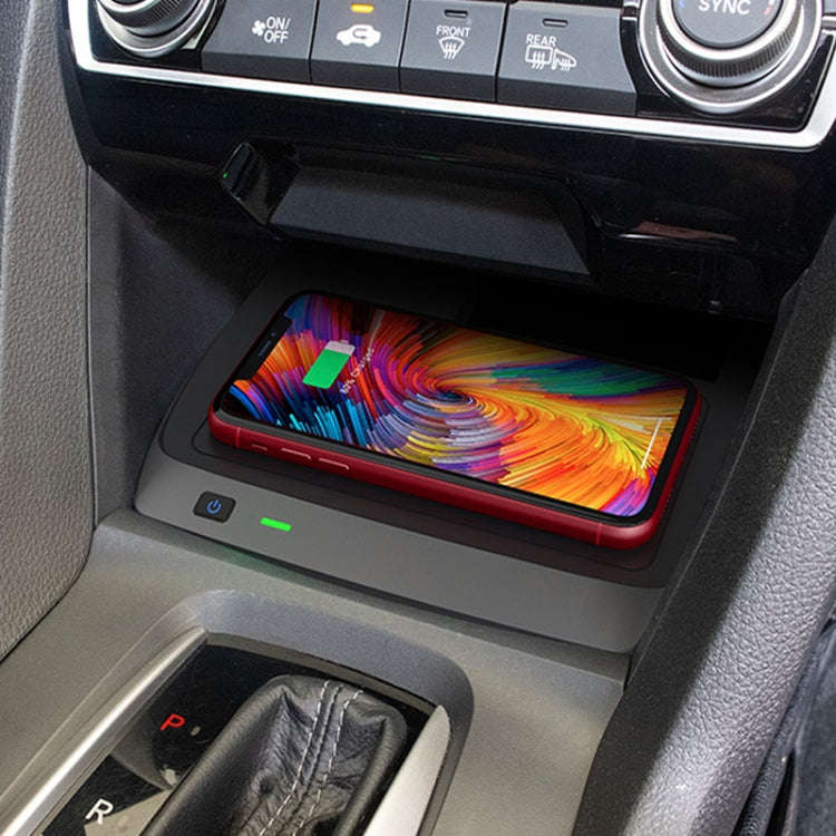 Car Qi Standard Wireless Charger 10W Quick Charging for 2016-2021 Honda Civic, Left Driving
