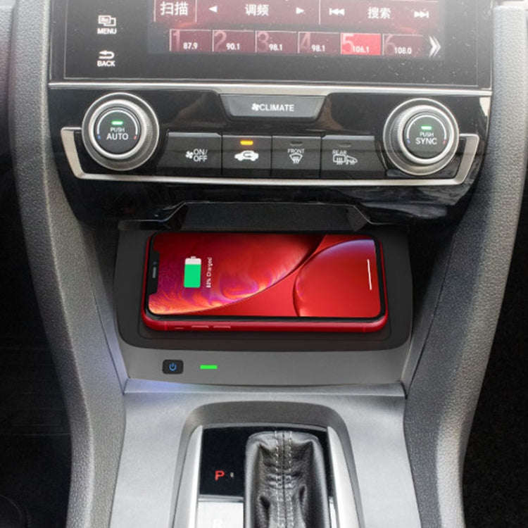 Car Qi Standard Wireless Charger 10W Quick Charging for 2016-2021 Honda Civic, Left Driving