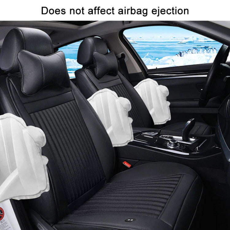 Car 12V Cushion Summer USB Breathable Ice Silk Seat Cover, Eight Fans + Ventilation and Refrigera...