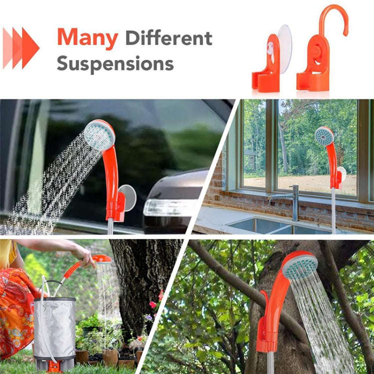 12V Portable Outdoor Universal Car Electric Shower Sprinkler Washer (Orange)
