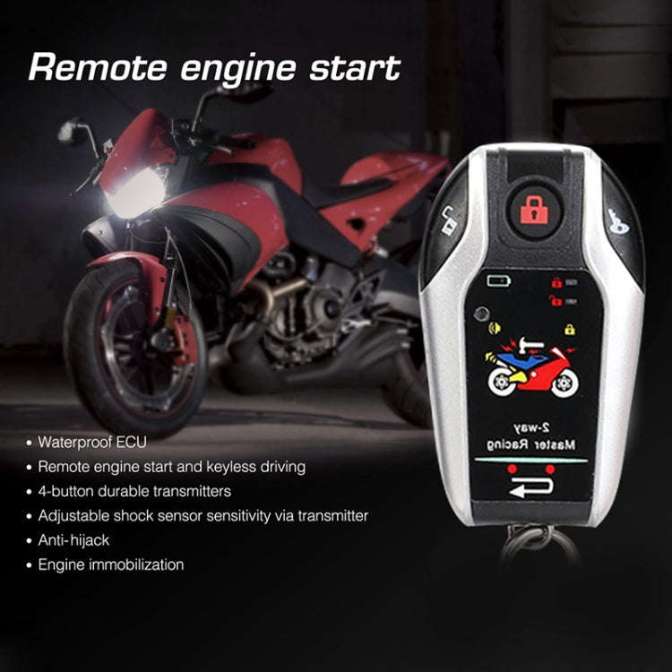 Universal Motorcycle Alarm Bidirectional Anti-theft Device with Induction Remote Control