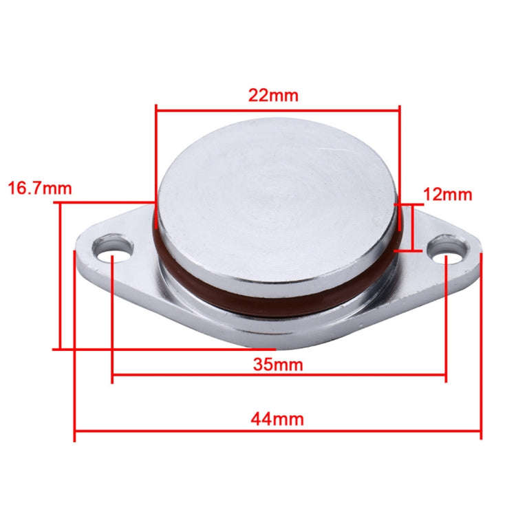 4x22mm Car Swirl Flap Air Intake Aluminum Gasket Remove Repair Kit(Silver)
