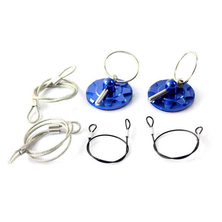 XH-6049 Car Universal Modified Racing Punch-free Aluminum Engine Hood Lock Cover(Blue)