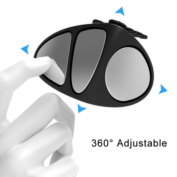3R-151 3 in 1 Car Rearview Auxiliary Blind Spot Mirror Rear View 146 Front Wheel Mirror for Left ...